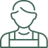 Ingénieur, Ouvrier: Symbole Professionnel Casque de Sécurité Icône minimaliste d'un professionnel avec casque de sécurité. Représente un ingénieur, ouvrier ou membre d'équipe technique.